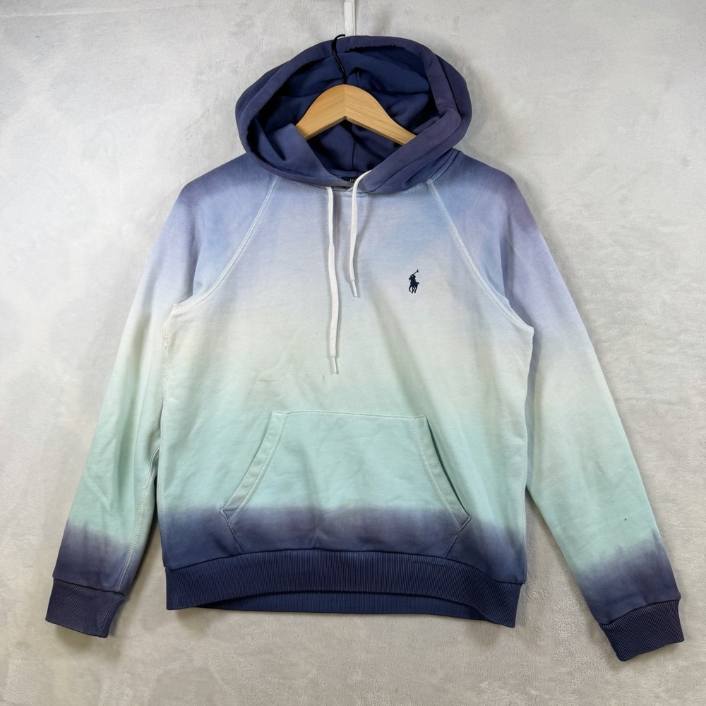 Polo Ralph Lauren Women's Hoodie Sweatshirt Small 100% Cotton Blue Pullover